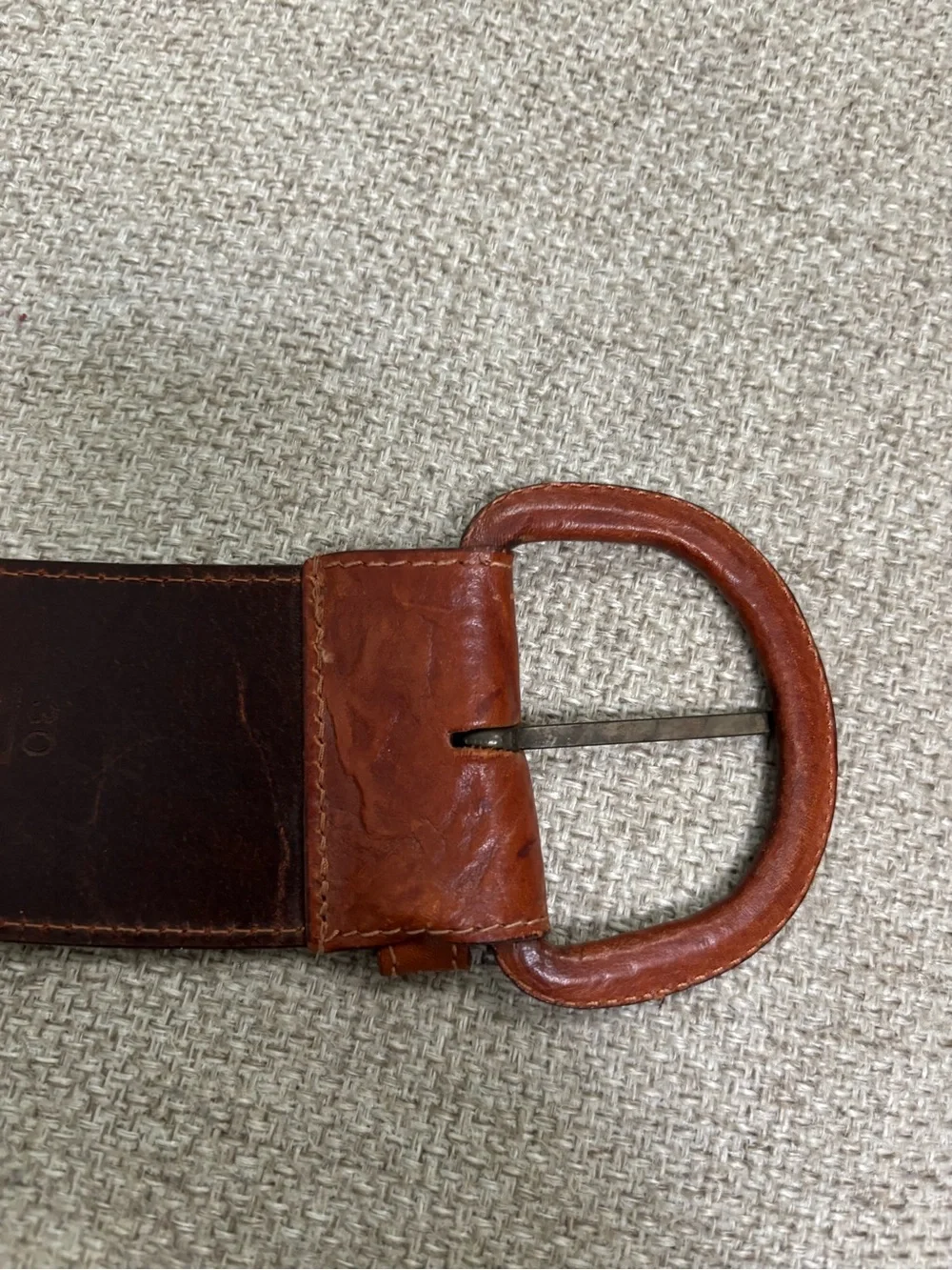 Banana Republic Embossed Leather Belt in Chestnut Brown made in Italy